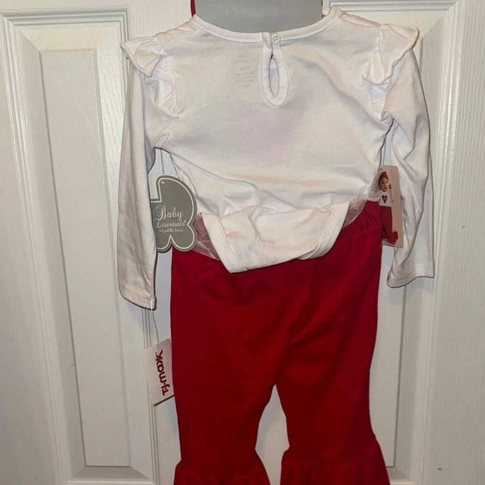 Baby Essentials Red and White Love Set